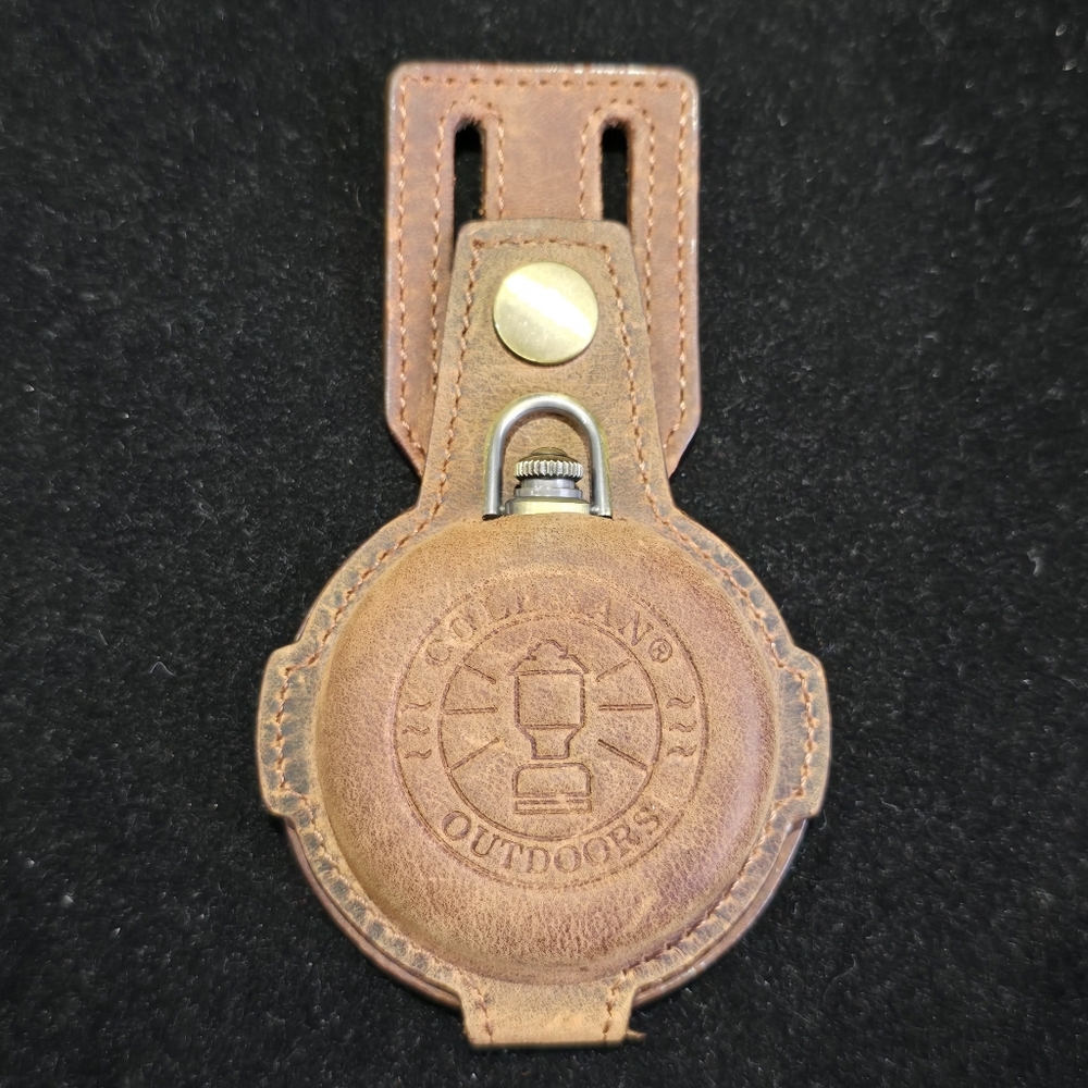 Vintage Coleman pocket watch with leather case